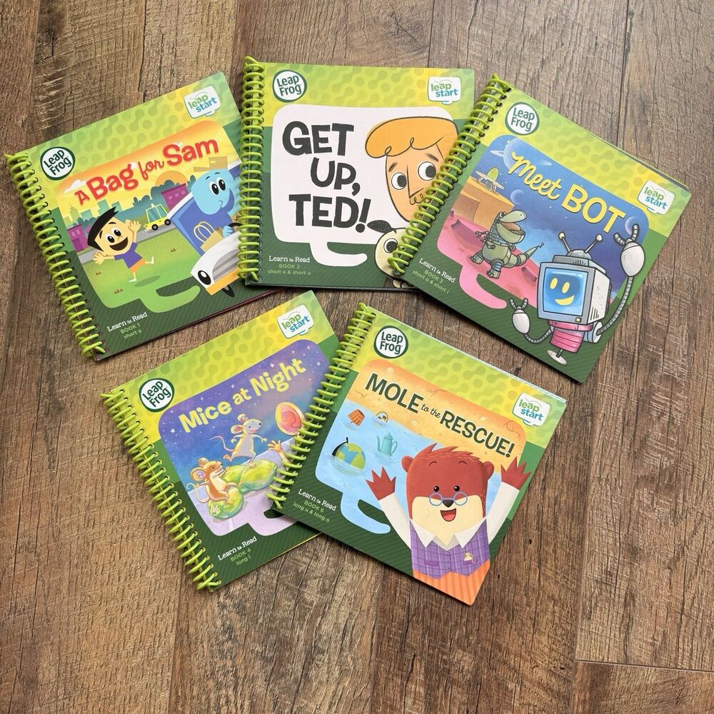 LeapFrog Leap Start 3D Spiral Bound Books Lot - Learn To Read Lot Of 5